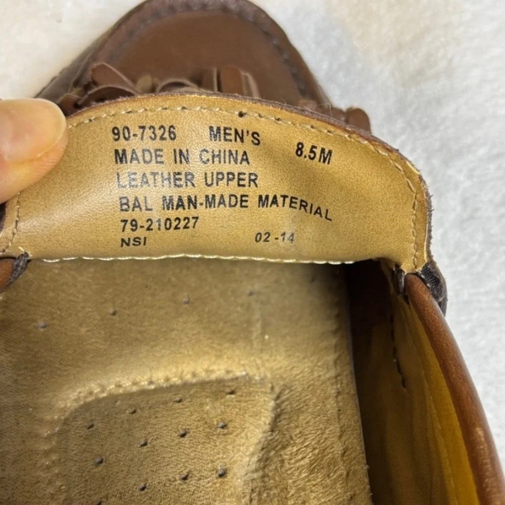Dockers Tassel Loafer Mens 8.5M Brown Leather Kiltie Moc Toe Dress Shoes 90-7326